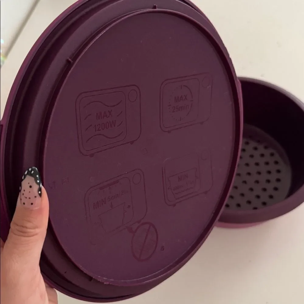 Tupperware Purple 4 Piece Smart Steamer EUC